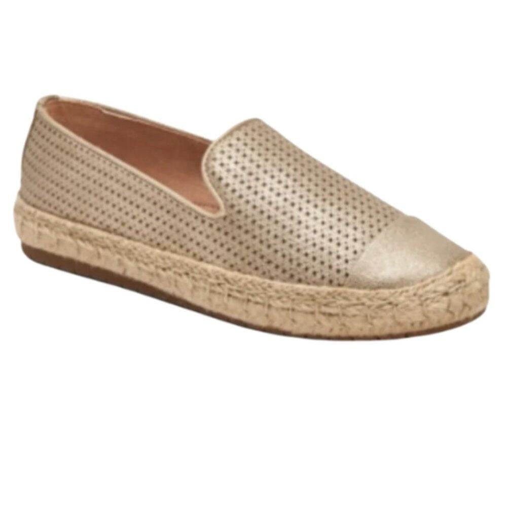 Charter Club JONII Espadrille Comfort Round Toe Women's Flats in Gold EUC Size 6 - Picture 1 of 3